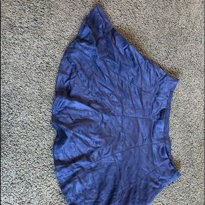 Blue velvet skirt